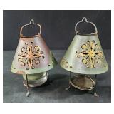 Metal Candle Holder Shade Set Of Two Votive Tea