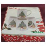 Holidays Himark set of 4 Christmas ceramic mugs