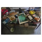 Table lot of Goodies - Toys, Baskets, tins,