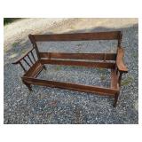 Vintage wooden bench needs seat and minor repair