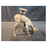 vintage brass deer candle holder 4.5"