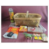 Fruit basket, catch master glue boards, terro ant