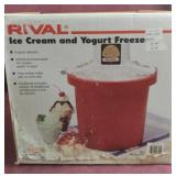 Rival Ice Cream and Yogurt Freezer. Powers on