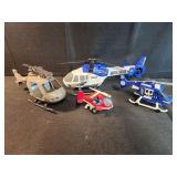 Four toy helicopters, Tonka police