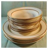 Sango "Rainbow White" dishes. 11 pieces total