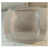 Clear irredescent glass plates. Set of 7. 9.5 x