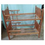 Vintage wood stackable doll bed 15.5 x 25 x 27