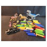 Nerf ammo, horses, ceramic horse, black die cast