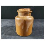 5" pottery brown jar with cork