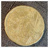 France 20 euro cent, 2009, made of Nordic gold,