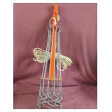Round chimney cleaner with rope