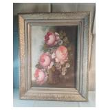 Vintage 1967 Hand Painted A. Silver Floral