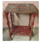 Vintage wood side table. Needs some TLC. 18 x 28