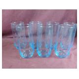 Libbey optic swirl tumblers. Set of 7