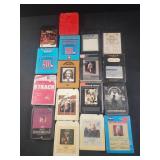 8 track music tapes, hank Williams, buddy holly,