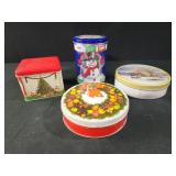 4 Christmas tins
