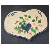 13x10 wooden heart decor hand painted