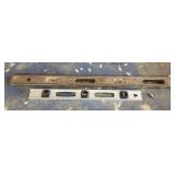 36" wooden level 24" metal level