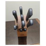 Knife block with knives