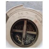 Bucket of screws and nails
