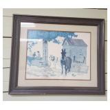 30x26 framed "Under the old Oak Tree by Kenny