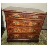 Vintage Aston Court Burlwood 3 drawer dresser 32