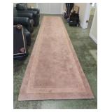 Karastan custom large thick runner. Light pink.