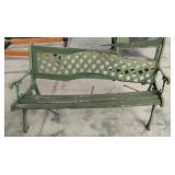 Cast iron and wood bench. Needs some tlc 50 x 28