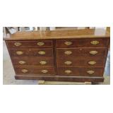 Vintage Aston Court 6 drawer burlwood dresser