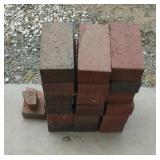 Red bricks. 15 total. 8 x 2 x 4