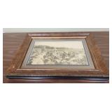 19x14 framed 1930s 1940s Zell