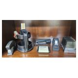 Office desktop accessories,  staplers, tape