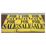 6 Plastic for sale signs