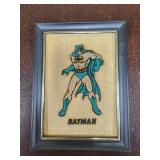 6x8 framed embroidery Batman vintage