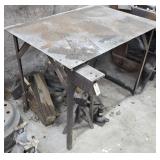 Handmade Metal Table 42"L 28"D 32"T