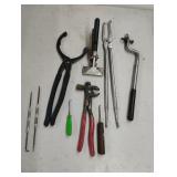 Truck brake spring removal pliers, oil filter
