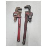 2 pipe wrenches