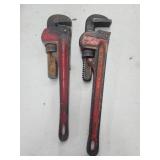 2 pipe wrenches