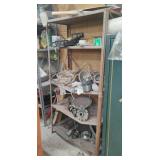 Metal shelf with contents 34.5 x 68 x 18