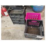 Plastic organizer, plastic crates