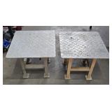 2 Aluminum Motorcycle Stands 14"x 14"x 12"tall