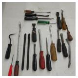 Misc hand tools including scrapers, nut drivers