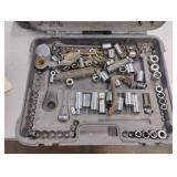 Craftsman plastic carry case with misc sockets