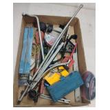 Exacto knife, hand file, antifreeze and coolant
