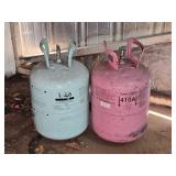Freon Tanks- 410a tank is Full 134a is Empty must