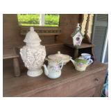 Tea Pots, Birdhouse, Cup, Vase
