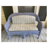 Blue Wicker Couch