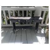 Vintage Wooden Heart Bench
