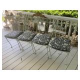 Set of 4 metal chairs