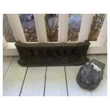Small Cast Iron Piece & Lion Head Door Stop &